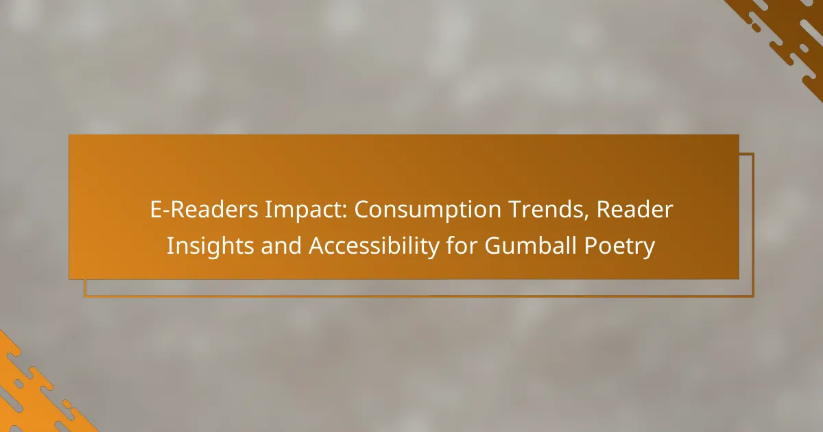 E-Readers Impact: Consumption Trends, Reader Insights and Accessibility for Gumball Poetry