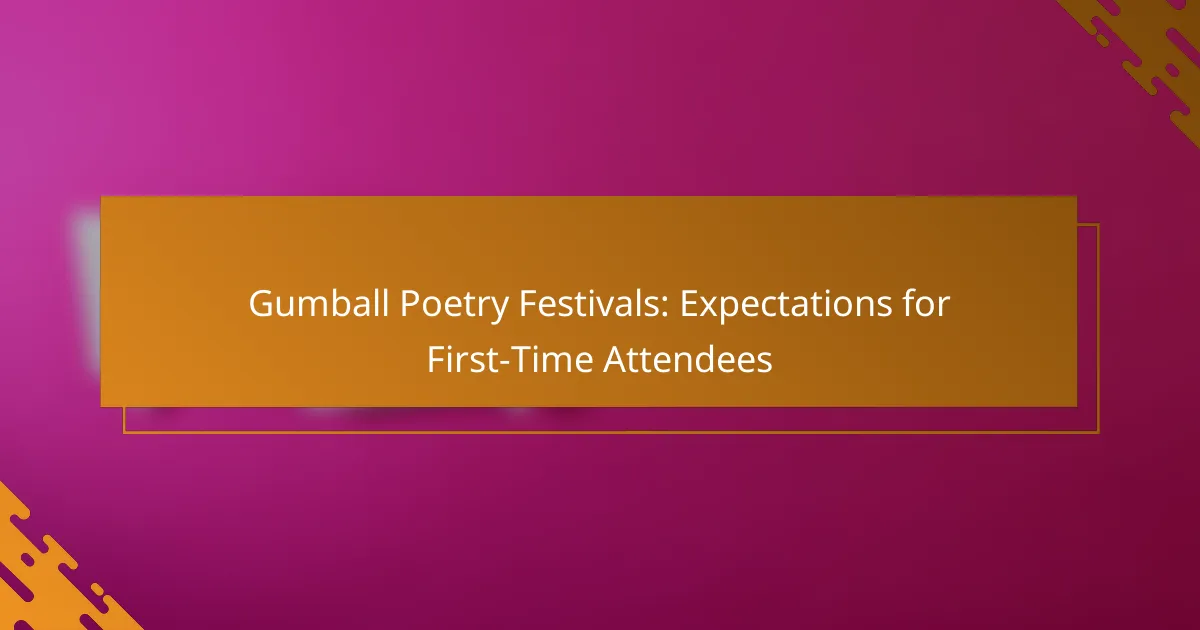 Gumball Poetry Festivals: Expectations for First-Time Attendees